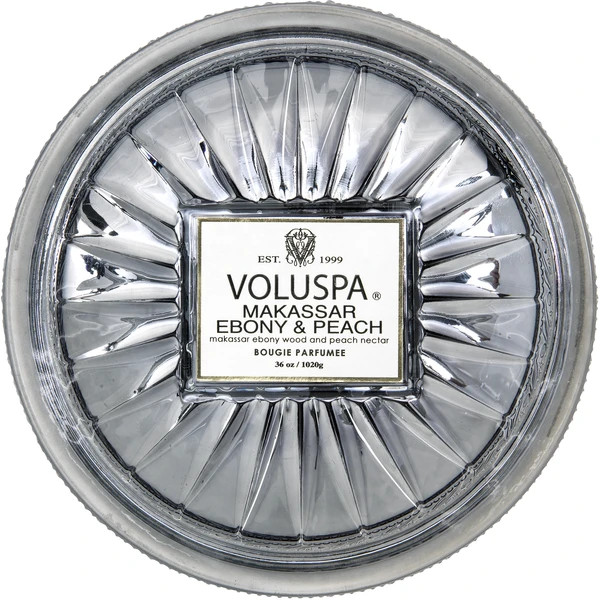 Ebony & Peach - Grande Glass Candle Lid – Image 2