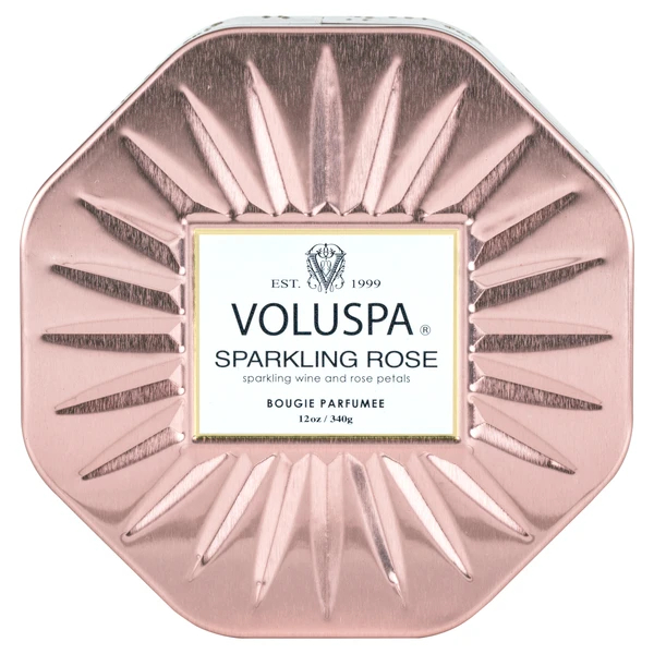 Sparkling Rose - 3 Wick in Octagon Tin