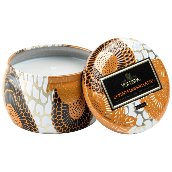Spiced Pumpkin Latte - Mini Decorative Tin Candle