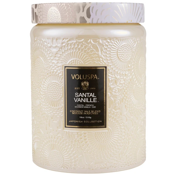 Santal Vanille - Large Glass Jar Candle