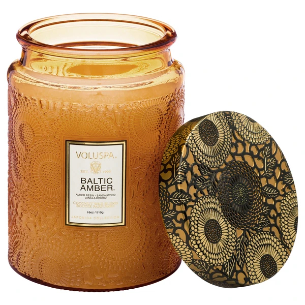 Baltic Amber - Large Glass Jar Candle – Image 2