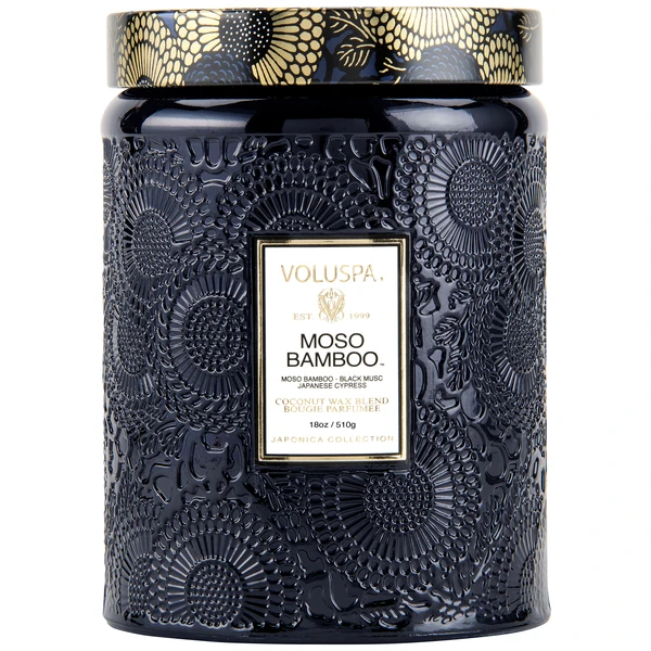 Moso Bamboo - Large Glass Jar Candle