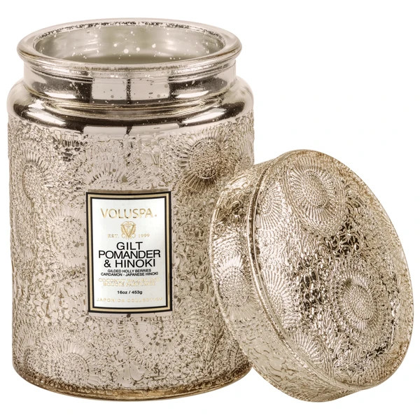 Gilt Pomander - Large Glass Jar Cdl Glass Lid – Image 2