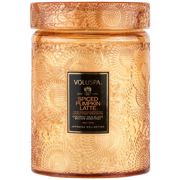 Spiced Pumpkin Latte - Large Glass Jar Cdl Glass Lid