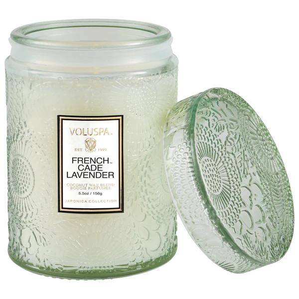 French Cade & Lavender - Mini Large Glass Jar Candle – Image 2
