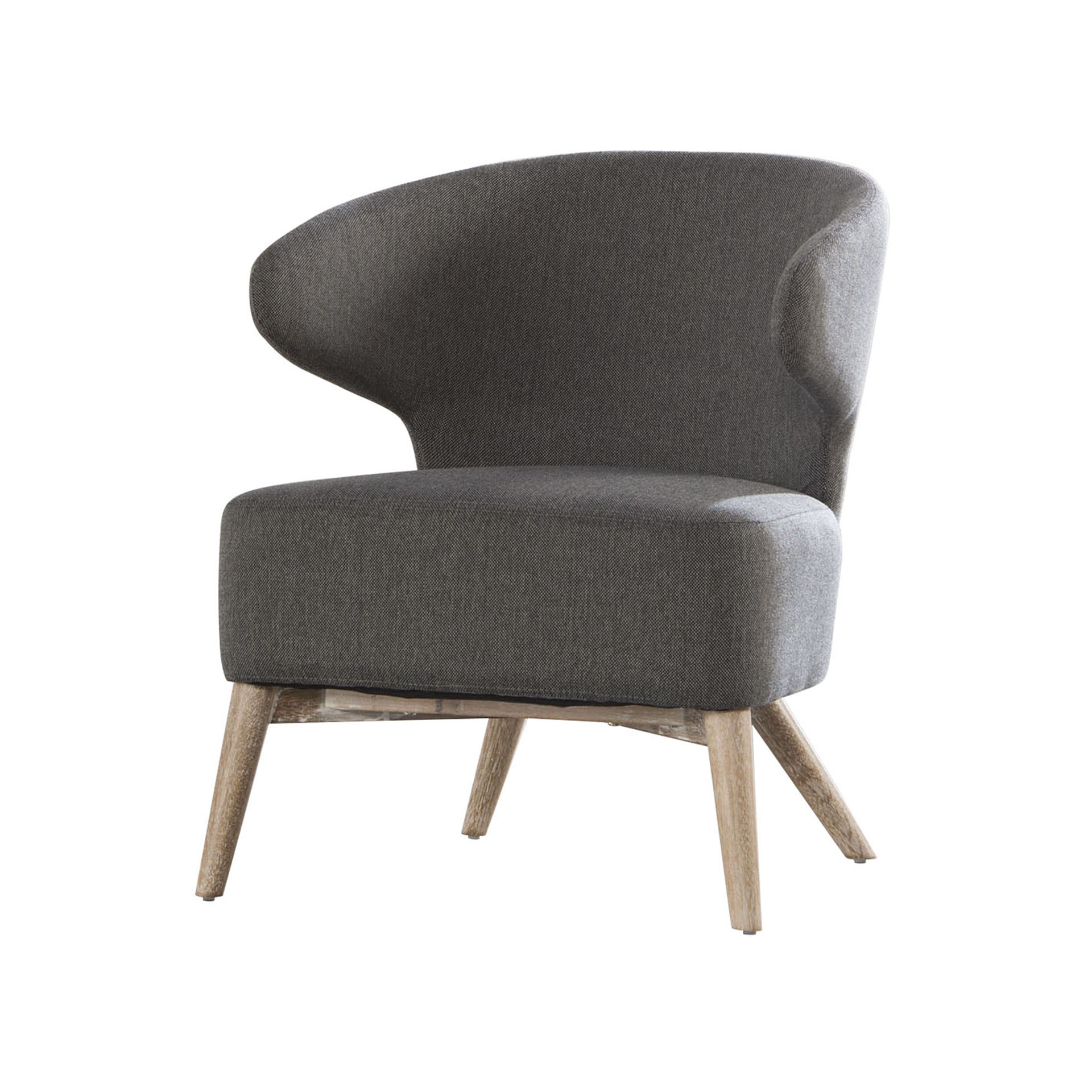 Fauteuil Bas Curvo Oak / Gris Acier