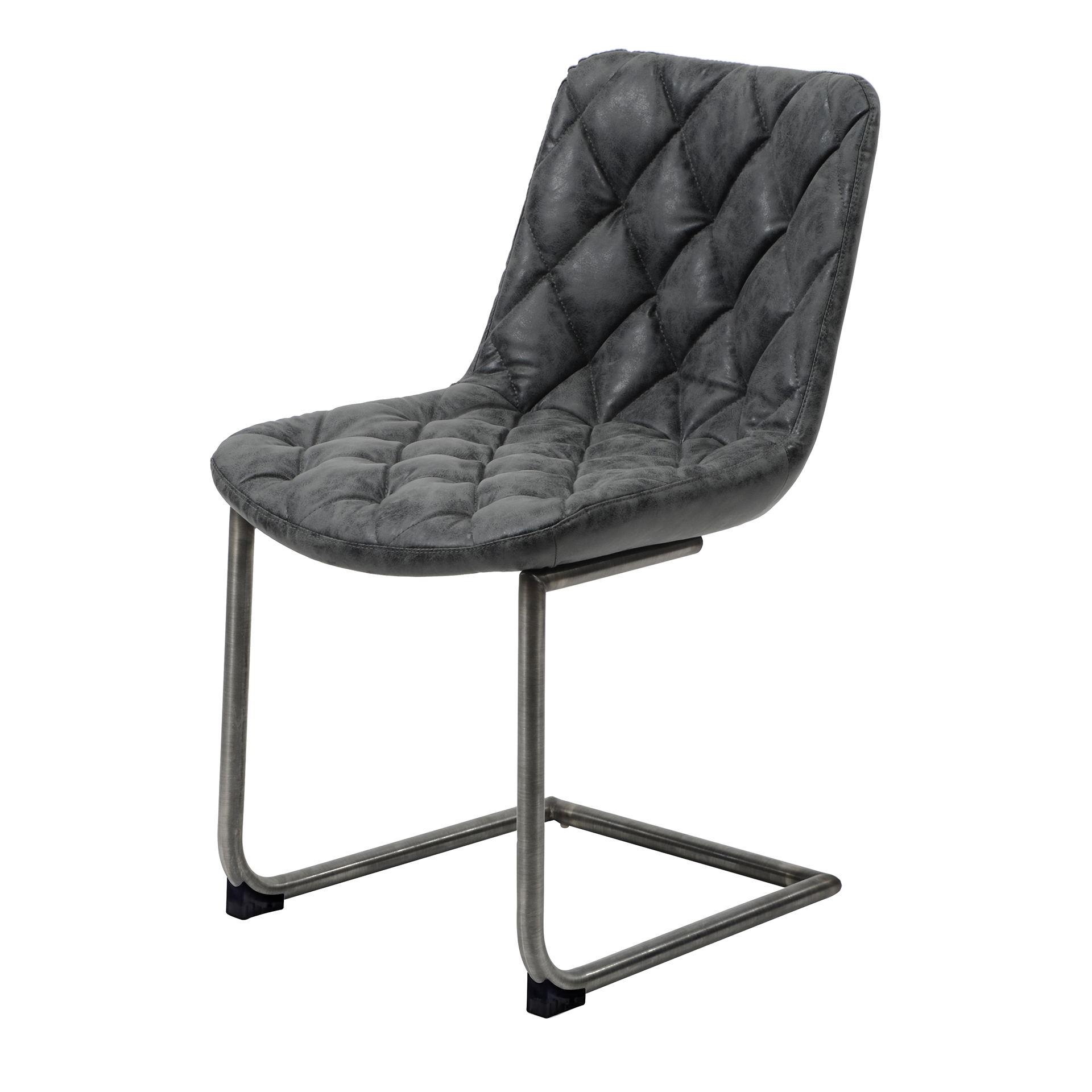 Chaise Grille Piétement Luge / Wax Pu Noir