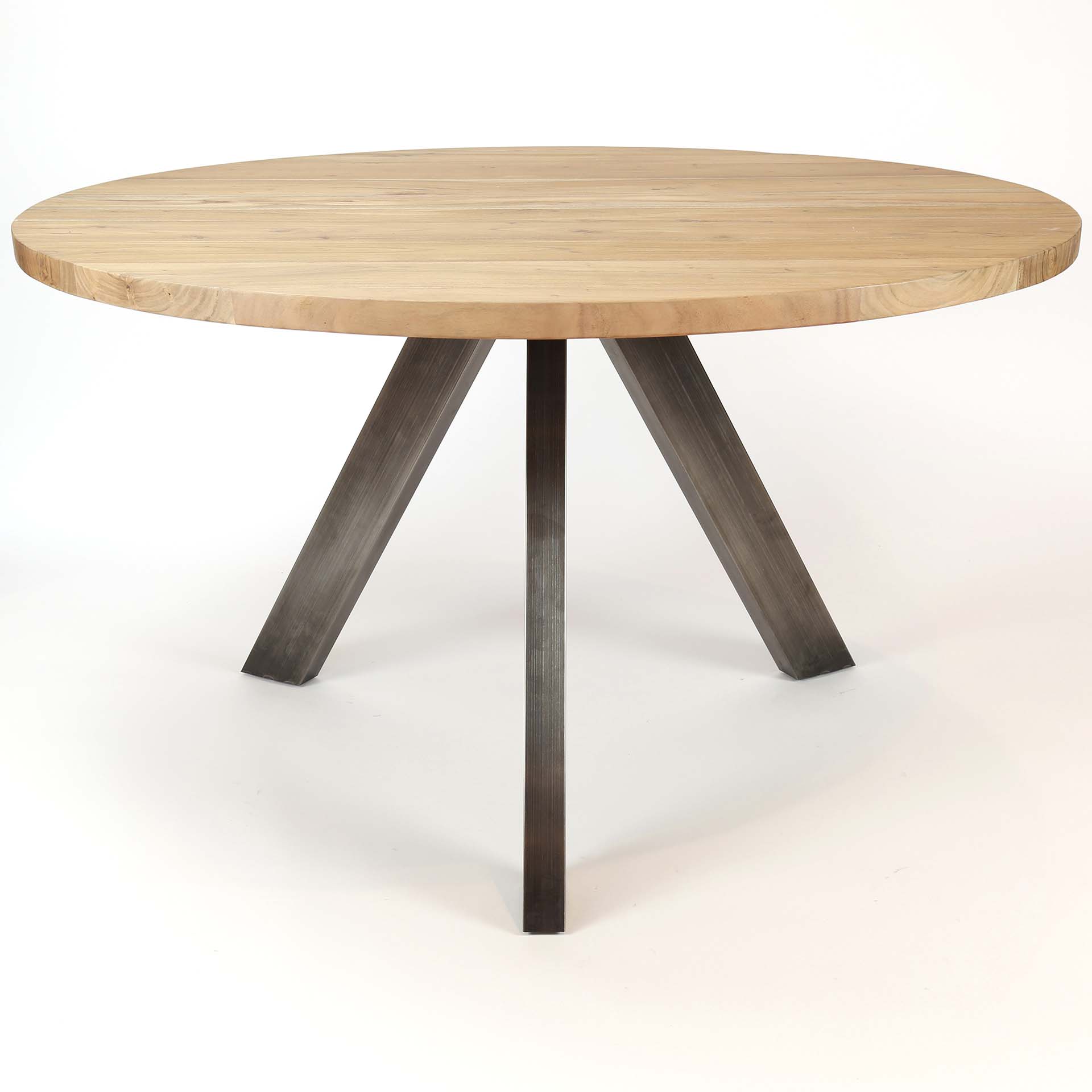 Table salle à manger Ø135 / Inox Noir Brossé