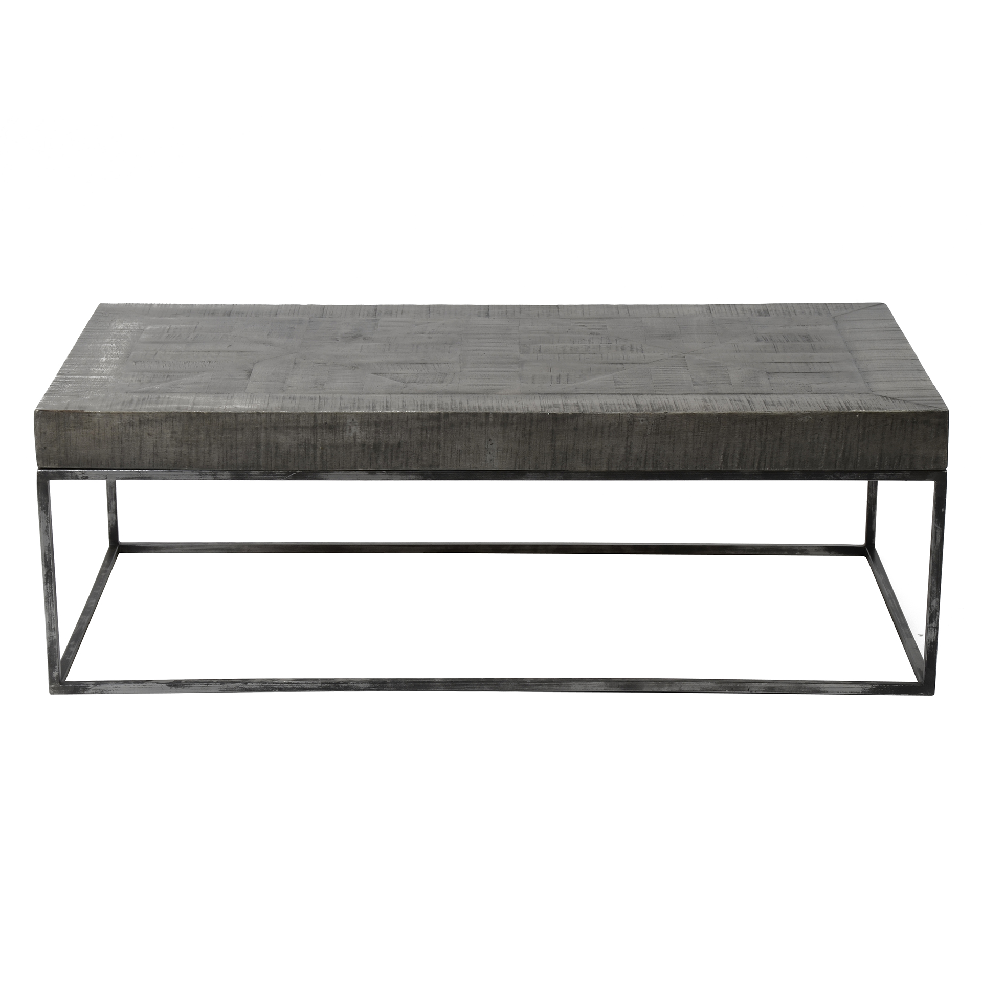 Table De Salon 120X60 Cm Grado / Massif Mango Antique Gris